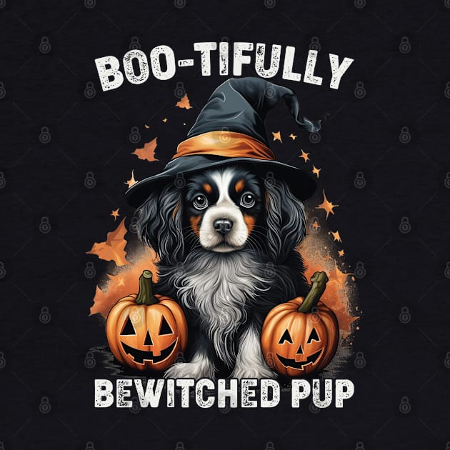 Boo-tifully Bewitched Puppy Dog Halloween by Rosemat